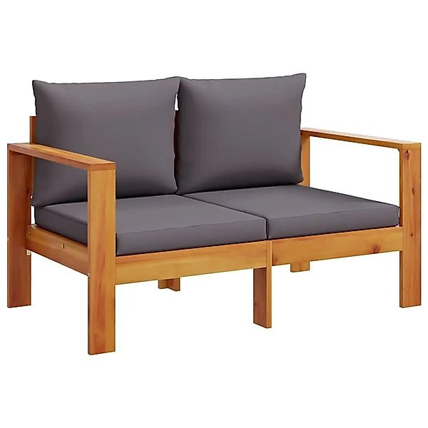 vidaXL Gartensofa mit Kissen 2-Sitzer Massivholz Akazie 367629 günstig online kaufen