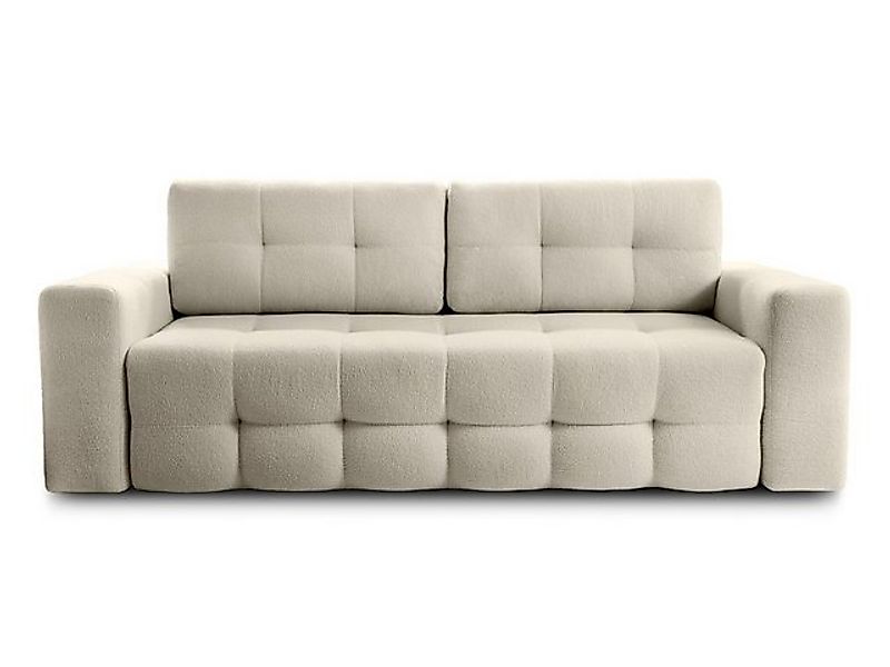 Compleo Schlafsofa bubble boucle 3-Sitzer, Designersofa LUI Schlaffunktion günstig online kaufen