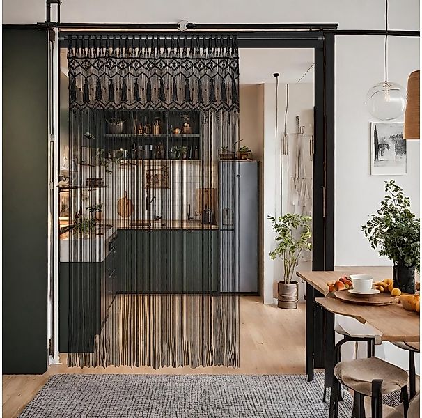 Cozyor Türvorhang Makramee 132 x 200 cm Boho Vorhang Fenstervorhang Raumtei günstig online kaufen