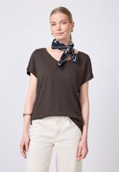 STREET ONE STUDIO V-Shirt im soften Baumwoll-Mix günstig online kaufen