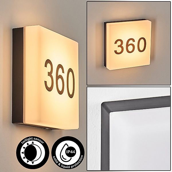 hofstein Außen-Wandleuchte Außenwandlampe aus Metall/Kunststoff in Schwarz/ günstig online kaufen