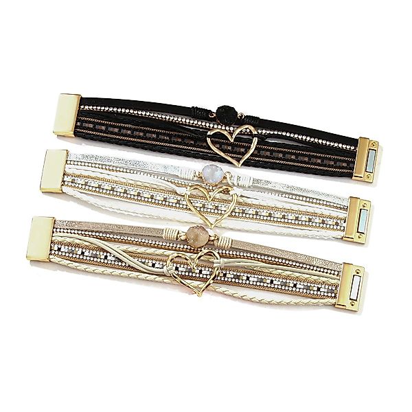 KARMA Lederarmband Lederarmband Herz vers. Farben günstig online kaufen
