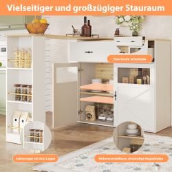 i@home Bartisch Essbar,Kücheninsel,Bistro Table,weiß /schwarz (Packung günstig online kaufen