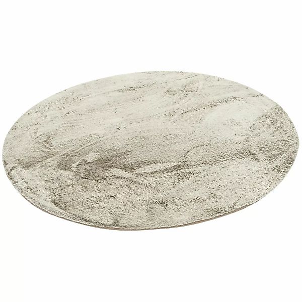 Pergamon Luxus Super Soft Fellteppich Plush Rund Grün Meliert 80x80cm günstig online kaufen