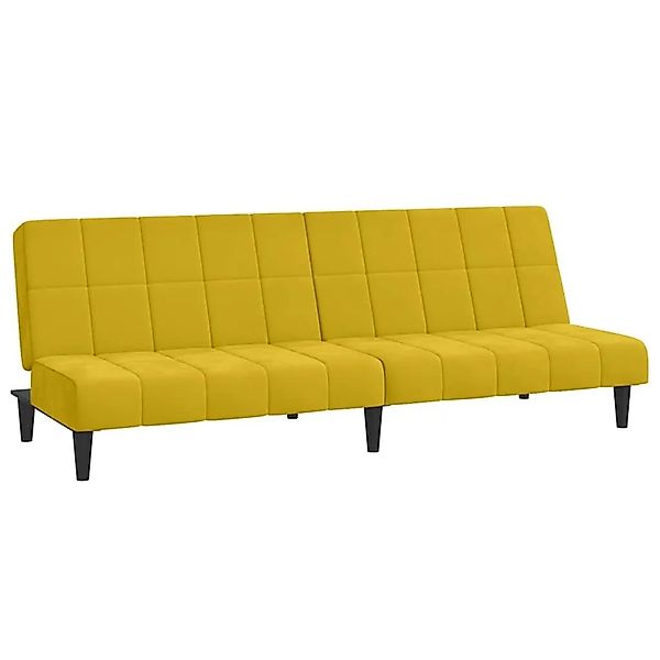 vidaXL Schlafsofa 2-Sitzer Gelb Samt 375845 günstig online kaufen