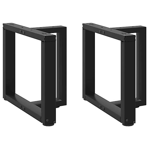 vidaXL Couchtischbeine T-Form 2 Stk Schwarz 50x25x42-43 cm Stahl 4013028 günstig online kaufen