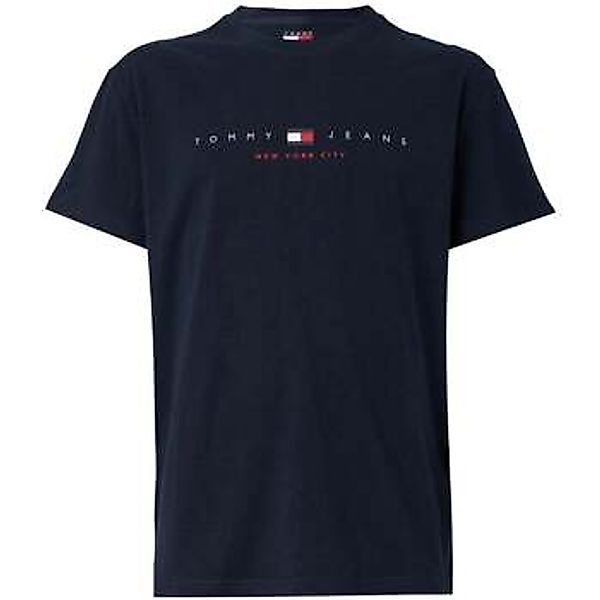 Tommy Jeans  T-Shirt Flag Linear T-Shirt Dark Night Navy günstig online kaufen
