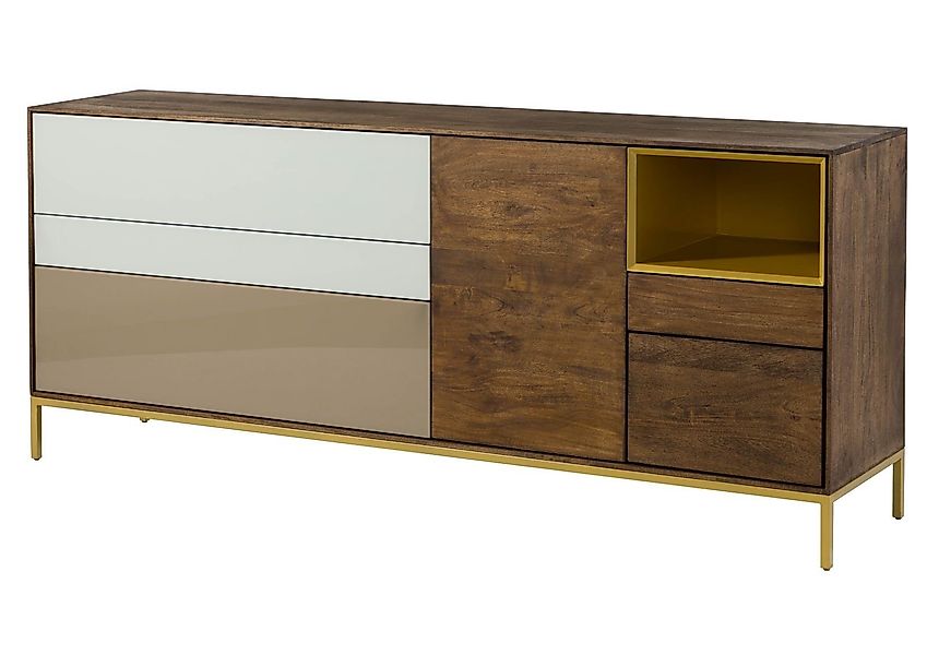 Massivmoebel24 Sideboard (Sideboard Mango 200x45x85 braun günstig online kaufen
