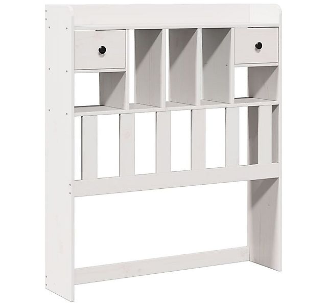 vidaXL Bett Kopfteil mit Stauraum Weiß 90 cm Massivholz Kiefer (1-tlg) günstig online kaufen