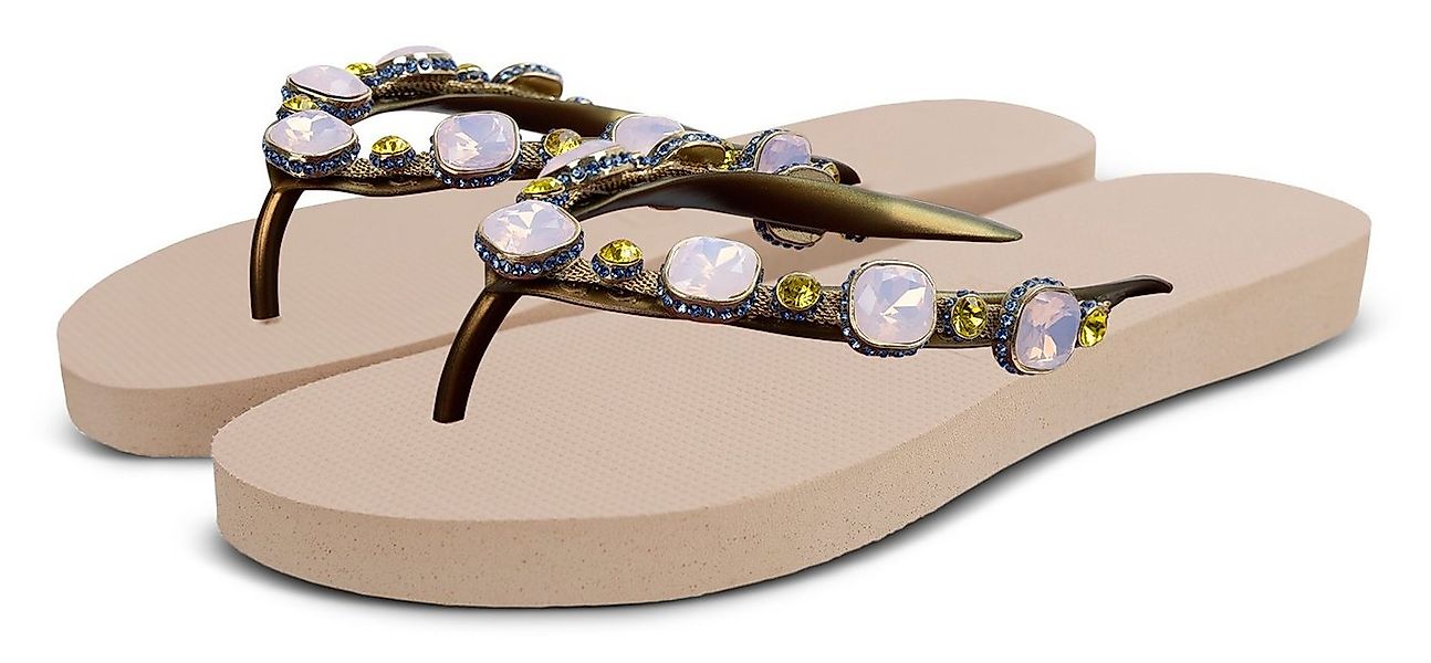 UZURII Copa Cabana Zehentrenner luxuriöse Flip Flops mit aufwendig verziehr günstig online kaufen