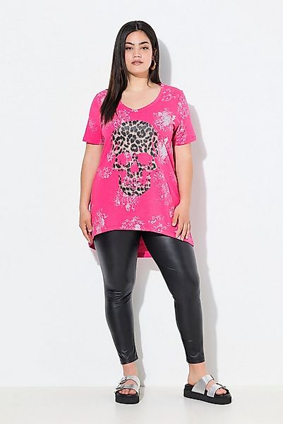 Angel of Style T-Shirt T-Shirt Leo-Totenkopf V-Ausschnitt Halbarm günstig online kaufen