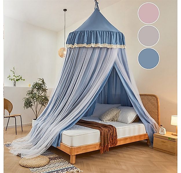 Sunicol Moskitonetz Doppelschicht Moskitonetz, Bett Baldachin, Lichtblockie günstig online kaufen