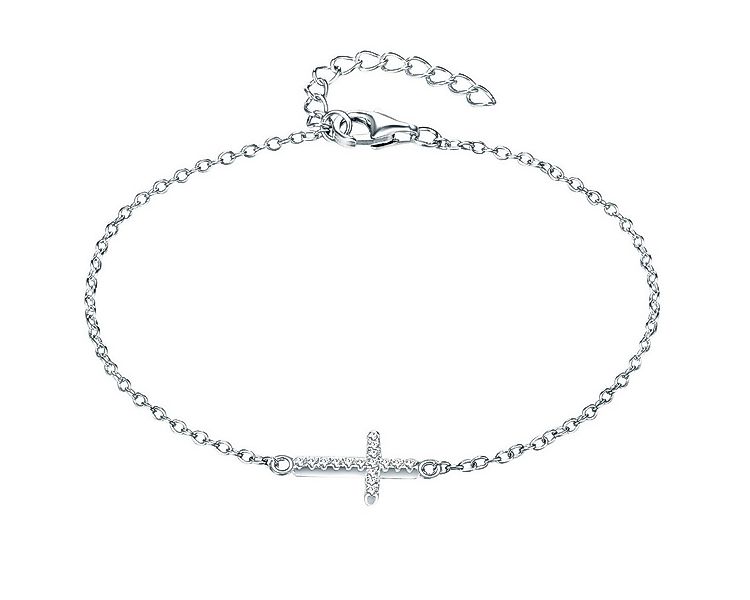 Lulu & Jane Silberarmband Kreuz silber, mit Zirkonia günstig online kaufen