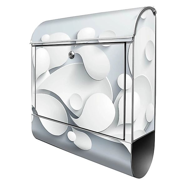 Banjado Design Briefkasten Silber Pulverbeschichtet 39x47x14cm 2 Schlüssel günstig online kaufen