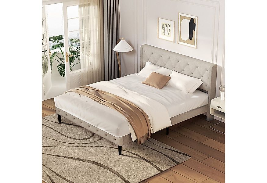 Lexzurn Polsterbett Polsterbett 140x200 cm Bett mit Lattenrost (Doppelbett günstig online kaufen
