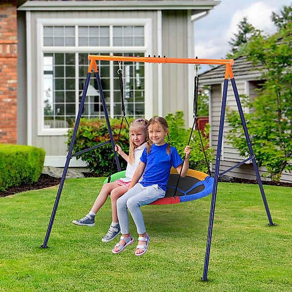 GarveeMore Doppelschaukel Schaukelgestell Outdoor 200 kg günstig online kaufen