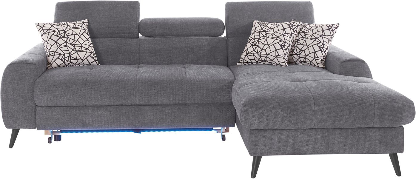 COTTA Ecksofa "Mia L-Form mit 3 Zierkissen" wahlweise mit Bettfunktion, Bet günstig online kaufen
