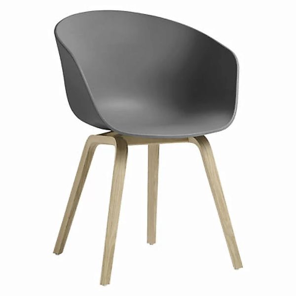 Sessel  About a chair AAC22 plastikmaterial grau / Recycelt - Hay - Grau günstig online kaufen