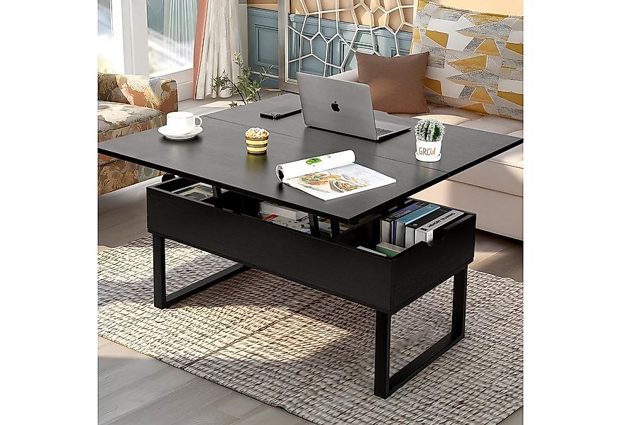 VOWNER Couchtisch Höhenverstellbarer, 3-in-1 Mehrzweck-Wohnzimmertisch, Sch günstig online kaufen