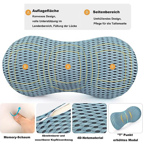 Coonoor Rückenkissen Lendenstützkissen Memory Foam Rückenlehnenstützkissen, günstig online kaufen