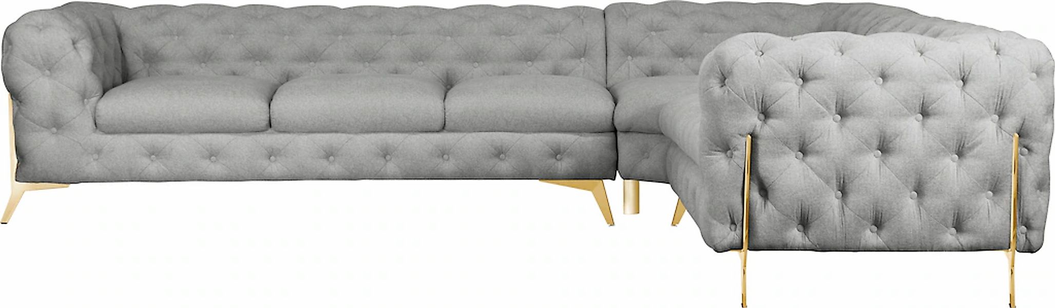 Home affaire Chesterfield-Sofa "Amaury L-Form" großes Ecksofa, Chesterfield günstig online kaufen