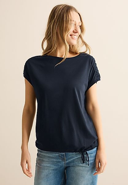 Cecil T-Shirt, mit Tunnelzug am Saum günstig online kaufen