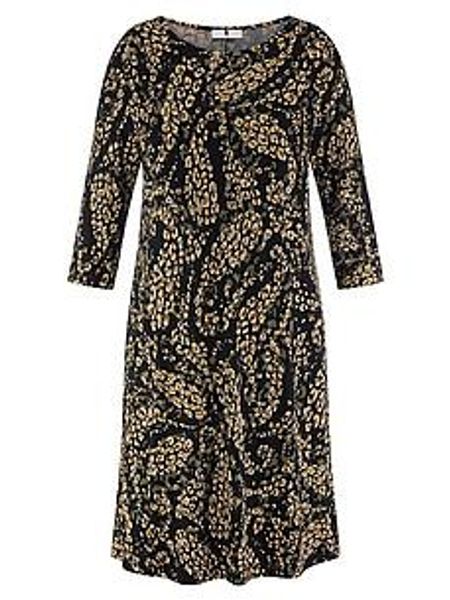 Jersey-Kleid Rundhals-Ausschnitt Anna Aura schwarz günstig online kaufen