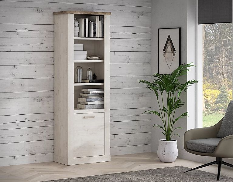 FORTE Bücherregal "Duro", Höhe 212 cm, Aktenregal mit Tür, im Landhausstil günstig online kaufen