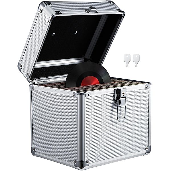 Youyijia Aufbewahrungsbox 50 LP Plattenkoffer Schallplattenkoffer günstig online kaufen