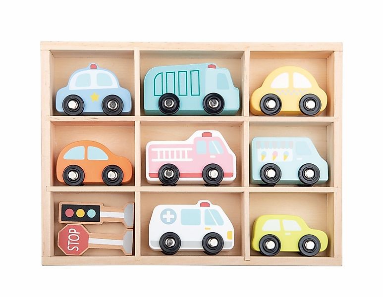 Lelin Lernspielzeug 10328 Holz - Holzfahrzeuge zum Thema Fahrzeuge/Verkehr günstig online kaufen
