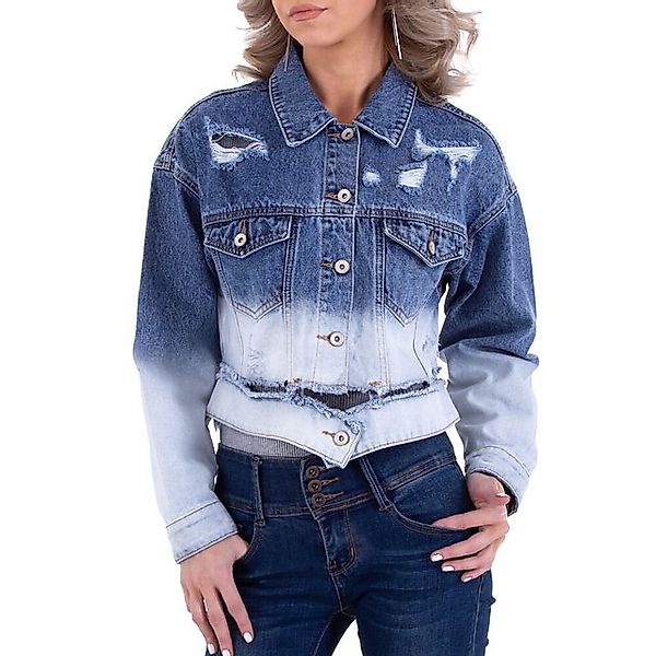 Ital-Design Jeansjacke Damen Freizeit (79416104) Destroyed-Look günstig online kaufen