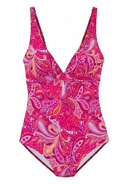 Vivance Badeanzug "Pretty", mit V-Ausschnitt und modischem Paisleymuster günstig online kaufen