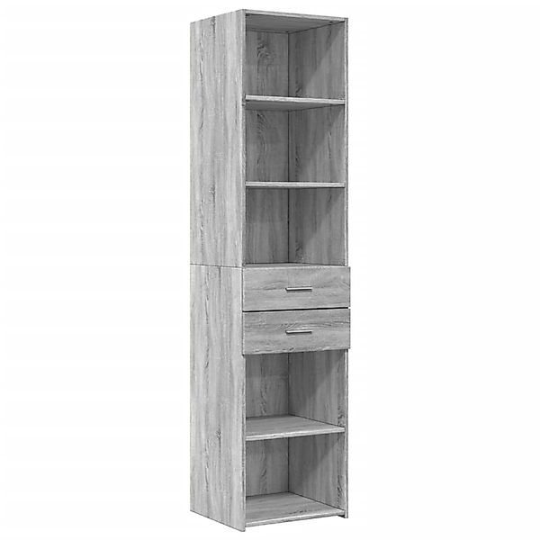 vidaXL Highboard Grau Sonoma 45x42,5x185 cm Holzwerkstoff 3281453 günstig online kaufen