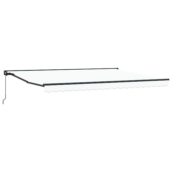 vidaXL Einziehbare Markise Weiß 450 x 300 cm Polyester und Metall 3330995 günstig online kaufen