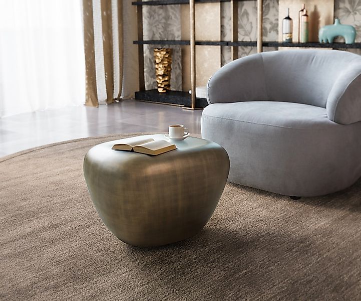 Couchtisch Caramia 65x55 cm Metallic Gold günstig online kaufen