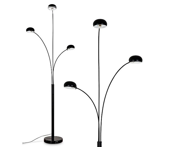 hofstein Stehlampe Stehlampe aus Metall/Glas in Schwarz/Weiß, ohne Leuchtmi günstig online kaufen