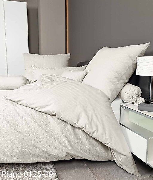 Janine Janine Mako-Soft-Seersucker Bettwäsche PIANO 0125 ecru Größe:  15x40 günstig online kaufen