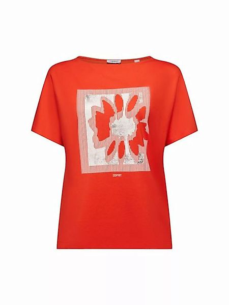 Esprit T-Shirt Jersey-T-Shirt mit Print vorne (1-tlg) günstig online kaufen