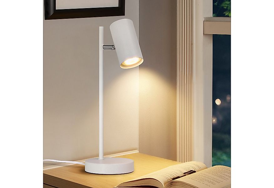 Nettlife Tischleuchte Nachttischlampe Schwarz/Weiß/Gold GU10 mit kabel Schl günstig online kaufen