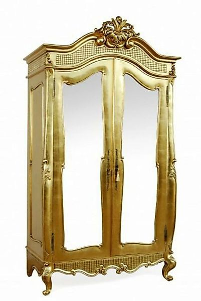 Casa Padrino Kleiderschrank Barock Kleiderschrank Gold B 107 x H 229 cm Sch günstig online kaufen