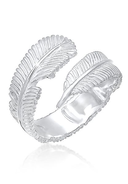 Elli Fingerring Offen mit Feder Design günstig online kaufen