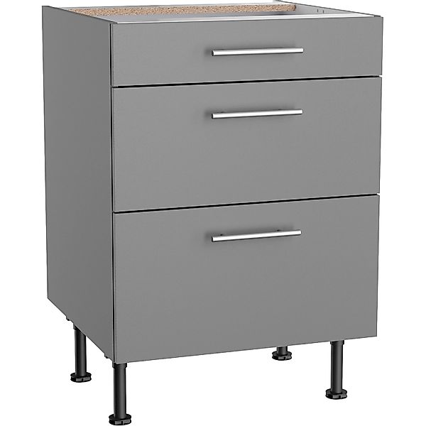 Optifit Küchen-Unterschrank mit 3 Auszügen Mats825 60cmx87cmx58,4cm Basaltg günstig online kaufen