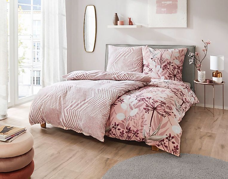 Kleine Wolke Bettwäsche "Lukardis" 2 Stk. tlg. mit Blättern und Gräsern günstig online kaufen