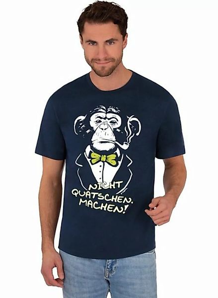 Trigema T-Shirt TRIGEMA T-Shirt mit Affen-Druckmotiv und Spruch (1-tlg) günstig online kaufen