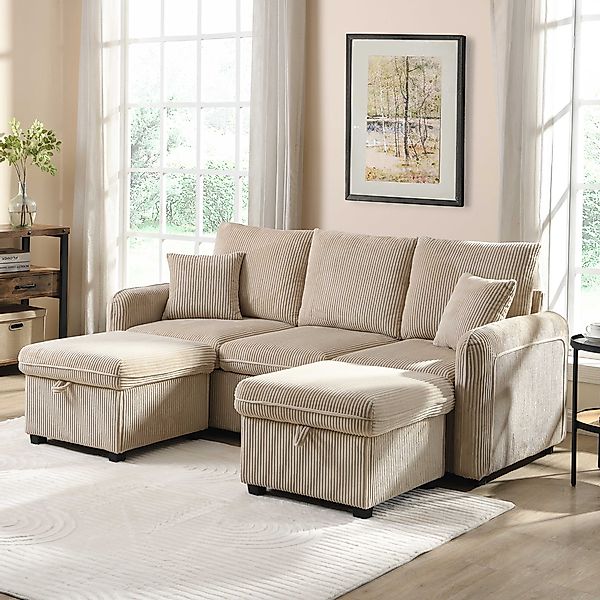 BlingBin Ecksofa Multifunktionales 3-Sitzer Sofa mit günstig online kaufen