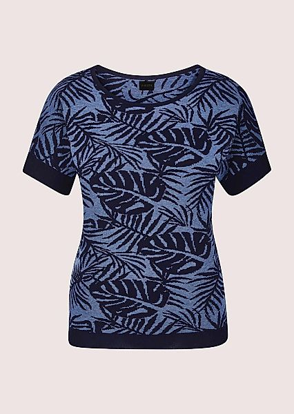 MADELEINE Longpullover "Jacquardpullover Sommerpullover mit floralem Muster günstig online kaufen