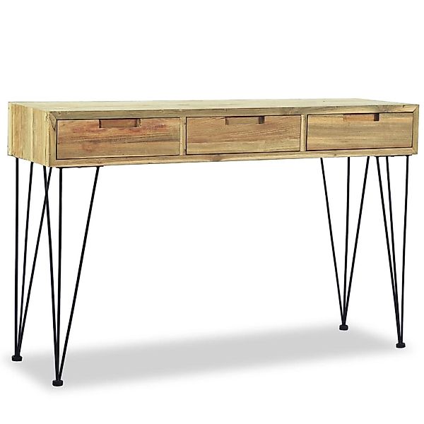 vidaXL Konsolentisch 120 x 35 x 76 cm Teak Massiv günstig online kaufen