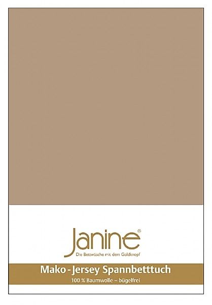 Janine Janine Spannbetttuch Mako-Feinjersey 5007 nougat (37) Größe:  100x20 günstig online kaufen