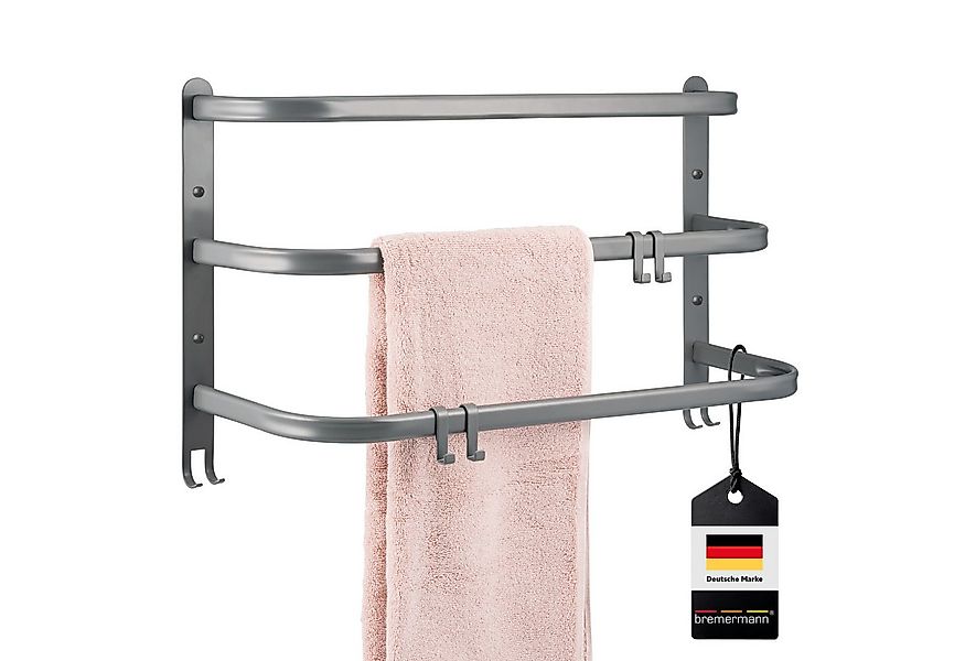 bremermann Handtuchhalter Wand-Handtuchhalter, 3 gestufte Ablagen, Handtuch günstig online kaufen