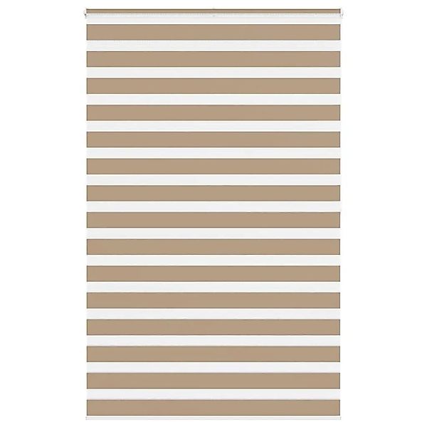 vidaXL Doppelrollo Sandbraun 140x200 cm Stoffbreite 135,9 cm Polyester 4014 günstig online kaufen